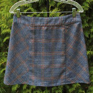 Lucca Attractive Plaid Panel Miniskirt NWT